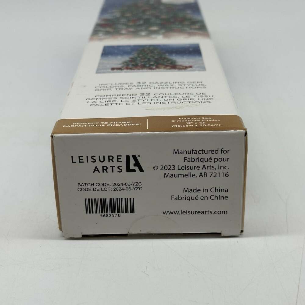 Diamond Art by Leisure Arts Holiday Christmas Tree 12x12 Paint by Number Kit - Picture 8 of 8